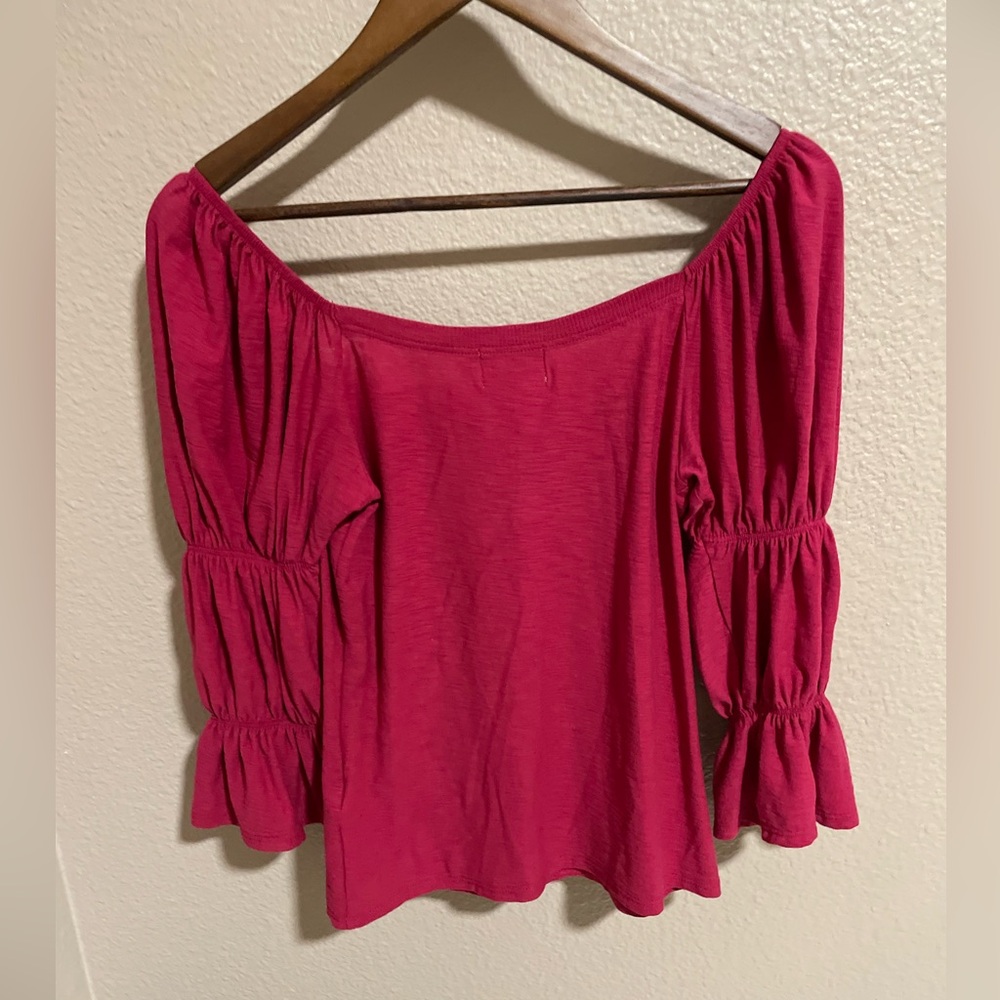Nation LTD Hillary Romance Tee Color is Heartbreaker - Picture 3 of 7